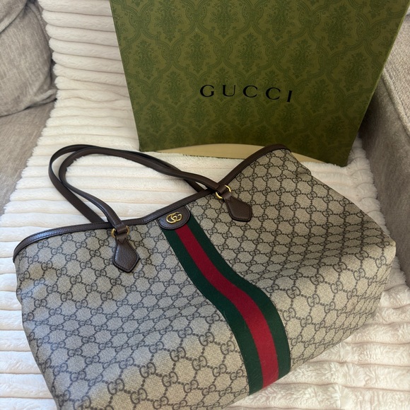 GUCCI OPHIDIA MEDIUM TOTE - Picture 1 of 10